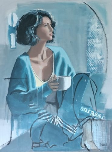 001 CAFE DU MATIN Acryl 80-60