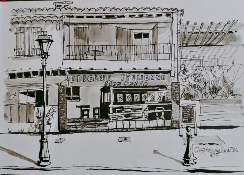 007 Croquis sur place Encre de Chine
