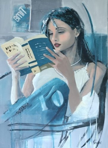 002 LE TEMPS DE LIRE Acryl 70-50