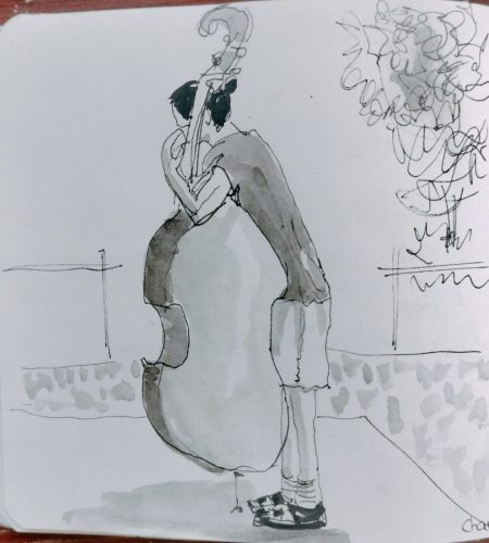 Musicien Encre de Chine